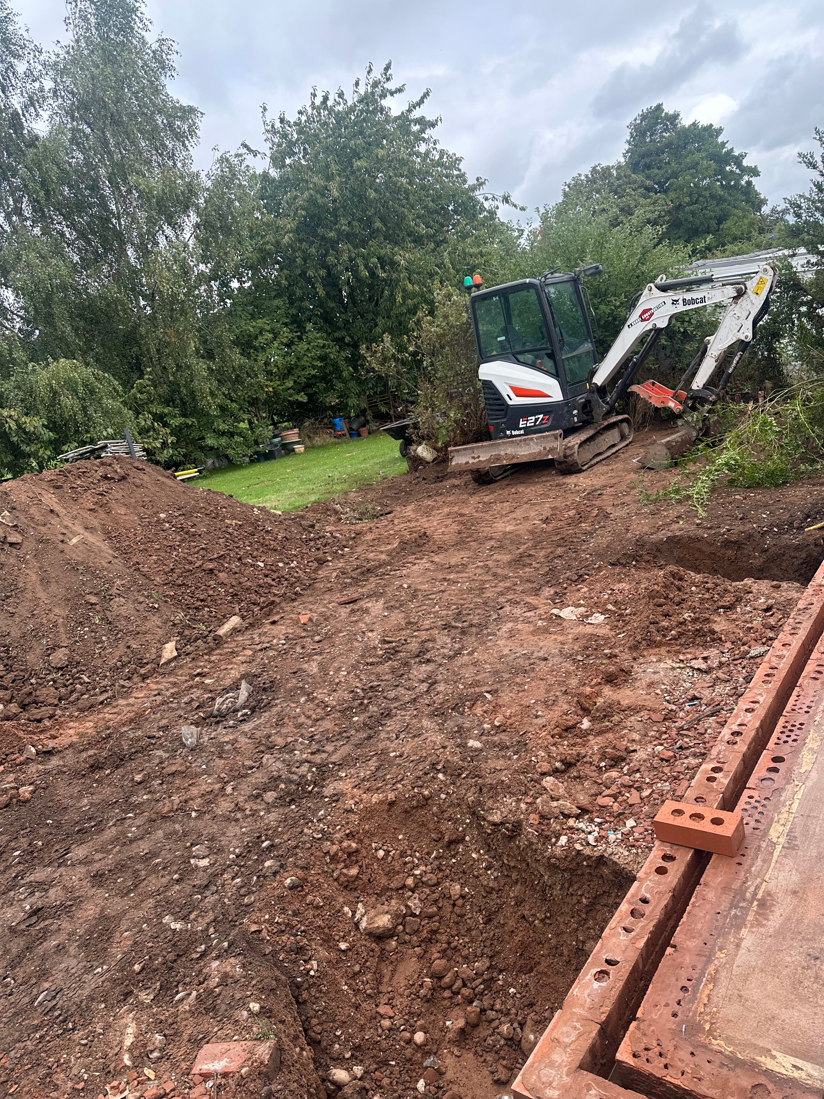 Footings excavated and cleared
