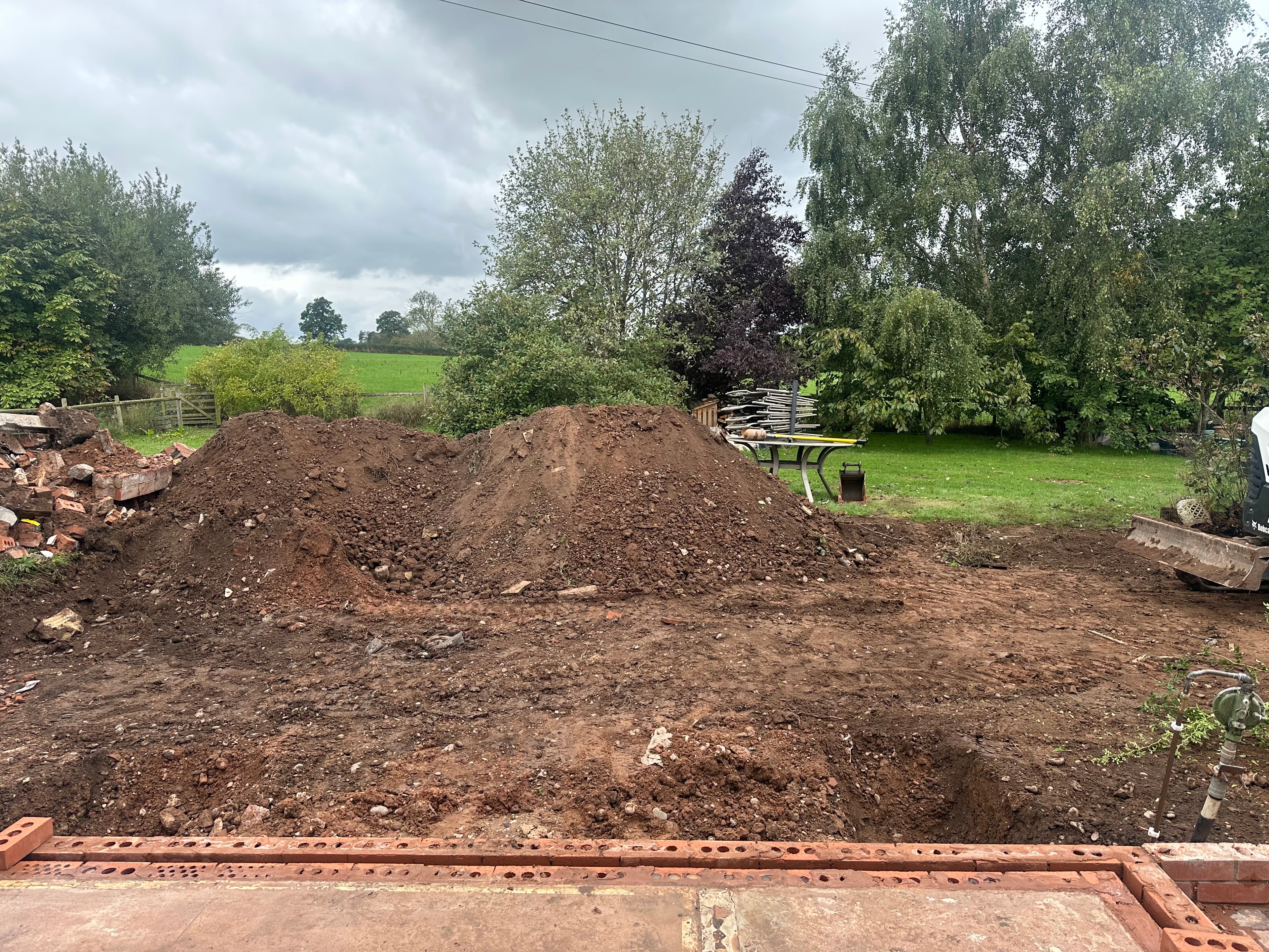 Ground levelled, ready for patio
